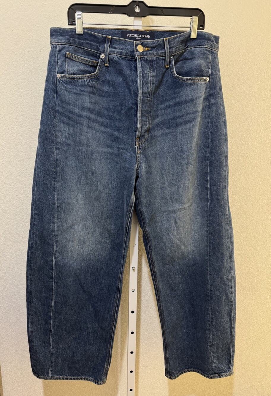 Veronica Beard Ryder Saddle Ankle Barrel High Rise Jeans Size 16 / 32